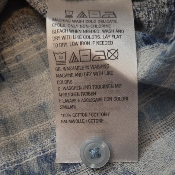 Joan Rivers Blue Patterned Shirt - Picture 3 of 4